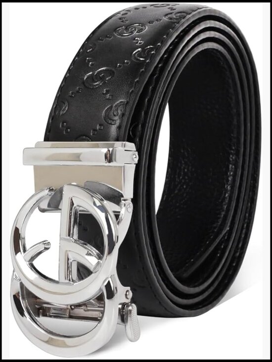 Leather Dress Belt with Automatic Buckle for Business Wear main image 6